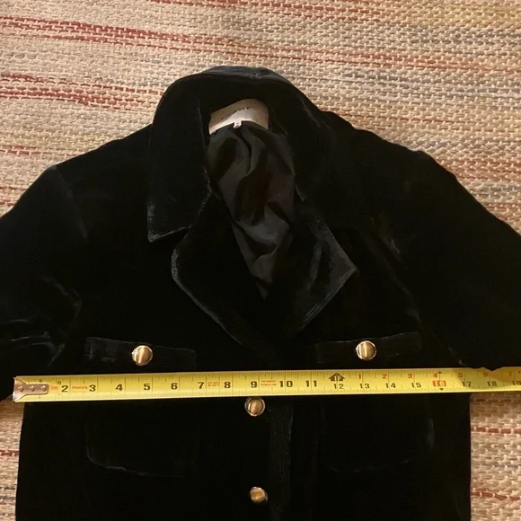 FRAME DENIM crushed velvet military style blazer - Picture 8 of 9